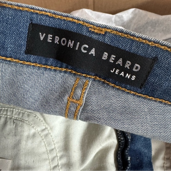 verionica beard debbie 10” skinny jeans button fly size 27/4 blue side stripe - Picture 3 of 5